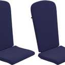Flash Furniture Charlestown Set of 2 Adirondack Chair Cushions - Blue Fabric Cushions - 2" Thick Padding - Indoor/Outdoor - Patio Chair Replacement Cushions
