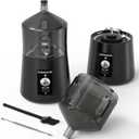 Electric Herb Grinder 150W Spice Grinder USB-C Rechargeable, Compact Size, Easy On/Off. Fast Grinding Dry Spices Herbs, with Pulse Mode and Cleaning Brush (Black) (30g)