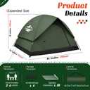 Tents for Camping 2/3 Person with Rainfly - Camping Tent Waterproof Windproof Easy Setup, Portable Double Layer Outdoor Dome Tent, Backpacking Tents for Adventure Backyard Hiking