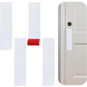 Rubber Bond Push Plates (4 Pack) 4" x 16" - Effortless Peel & Stick - Prevents Dents & Scratches - Self-Adhesive & Universal Fit (White)