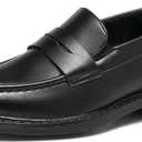 GINNI Boys Dress Shoes Slip-On Loafers Comfortable Lightweight Wedding Church Shoes for 12 Little Kid, Black