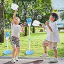 AIERSA Bubble Machine Automatic,Height 47 Inches Vertical Bubble Machine for Parties, Outdoor Battery Bubble Maker with Lights,Bubble Blower Machine for Wedding Kids Toddlers Birthday Party