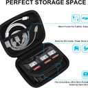 Lacdo Hard Drive Carrying Case for UnionSine Ultra Slim Portable External Hard Drive 250GB 320GB 500GB 750GB 1TB 2TB 4TB 5TB USB 3.0 HDD 2.5 Inch EVA Shockproof Travel Bag, Water Resistant, Black