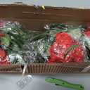 Artificial Flowers for Outdoors, 6 Bundles Realistic Silk Fake Red Geraniums, Faux Plastic Flowers for Outdoor Planters, Hanging Baskets, Window Boxes, Porch, Patio Decor