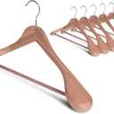 StorageWorks Red Cedar Wood Hangers 6 Pack, Extra Wide Shoulder Wooden Hanger for for Suits, Coats, Jackets, Pants