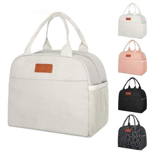 Goloni Insulated Lunch box for Women Men,10L Large Capacity Leakproof Lunch Tote, Lightweight Reusable Lunch Bag with 3 Pockets for Work, Office, Travel, Picnic