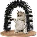 Cat Arch Self Groomer Cat Scratcher Toys,Cat Brush for Grooming with Cat Scratch Pad and Catnip,Cat Brush for Shedding,Cat Scratching Post,Interactive Cat Toys