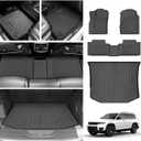 Floor Mats for Jeep Grand Cherokee 2016-2021/Grand Cherokee WK 2022 2023 (Non L), All Weather Cargo Liner for Grand Cherokee Accessories, Heavy Duty Car Mats, Car Accessories