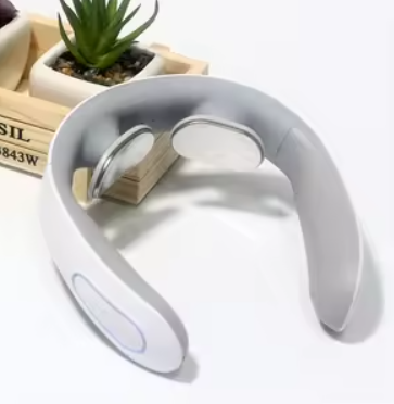 Intelligent NeckMassager for Pain Relief, Electric Pulse Neck Massager with Heat,Portable Deep Tissue Neck Massager for Women Men Gifts (Yellow)