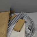 SONGMICS 50.2-Gallon (190 L) Laundry Basket with Wheels, Rolling Round Heavy-Duty Laundry Hamper Cart with Steel Frame and Removable Bag, 2 Locking Wheels, Cream White and Metallic Silver URLS01MZ