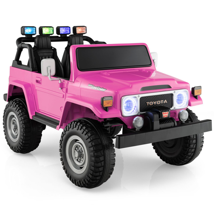 12V 2-Seat Licensed Kids Ride On Toyota FJ40 Car with 2.4G Remote Control, Pink,
TQ10120US-PI