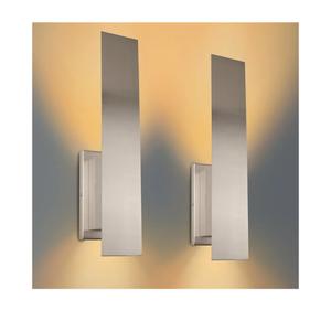 Indoor Wall Sconces, Modern Wall Lights, Up and Down Wall Mount Light, Dimmable Hardwired Wall Light for Bedroom, Living Room, Hallway, GU10 Bulbs Excluded, 2 Pack (Brushed Nickel)