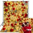 Avezano Christmas Glitter Bokeh Backdrop for Photography Winter Glow Shiny Colorful Halos Background Merry Xmas Happy New Year Party Decorations Birthday Baby Shower Photoshoot Backdrops (6x8ft)