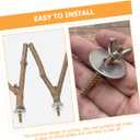 balacoo 8 Sets Stainless Steel Bird Cage Perch Screws and Nuts Kit Lightweight Bird Perch Fixing Accessories Easy Installation for Parrots and Small Pets