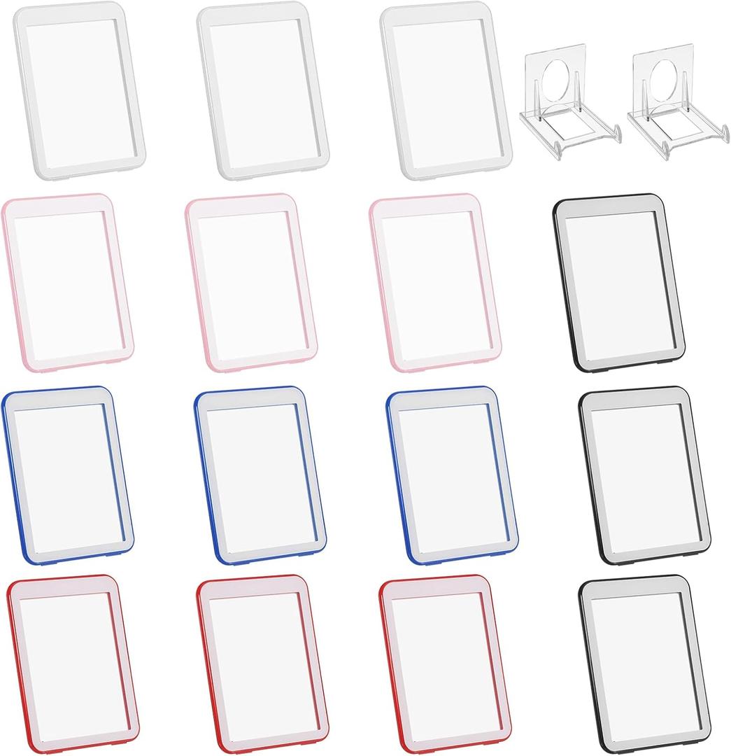 PATIKIL 15 Pcs PSA Slab Protector, 35pt Slab Guard Bumper Case Sleeves Holder for Graded-Cards Game Trading Standard Cards Baseball Sports, 5 Colors