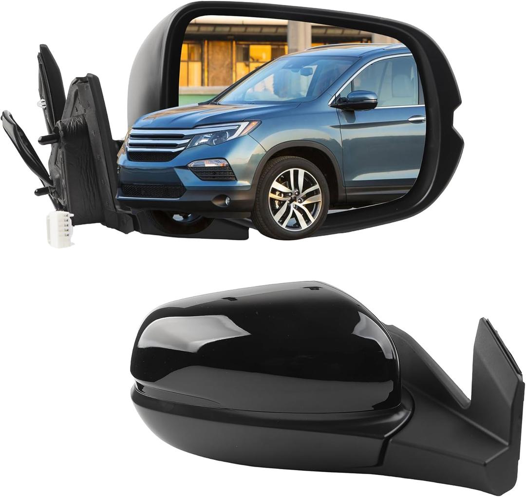 Dasbecan Side Rear View Mirror Compatible with 2016-2022 Honda Pilot Power Heated ABS Housing Door Rearview Mirror Passenger Right 76200TG7C01ZC 76200-TG7-C01ZC HO1321312(5pin)