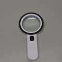 AIXPI Magnifying Glass with Light, Double-Layer Glass Lens Handheld Large Magnifying Glass 12 LED Lighted Magnifier for Seniors Reading, Coins, Jewelry, Close Working