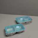 2 Pack Stainless Steel Snack Containers, Reusable Grab and Go Snack Containers with Leakproof Lids, 2 Compartment Food Lunch Meal Container Prep for Travel, Outdoor Camping(Dishwasher Safe)