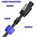 2Pack 9 ft Speakon to Speakon Cables, Professional 14 AWG Audio Cord DJ Male Speaker Cable Wire with Twist Lock, for Audio Amplifier