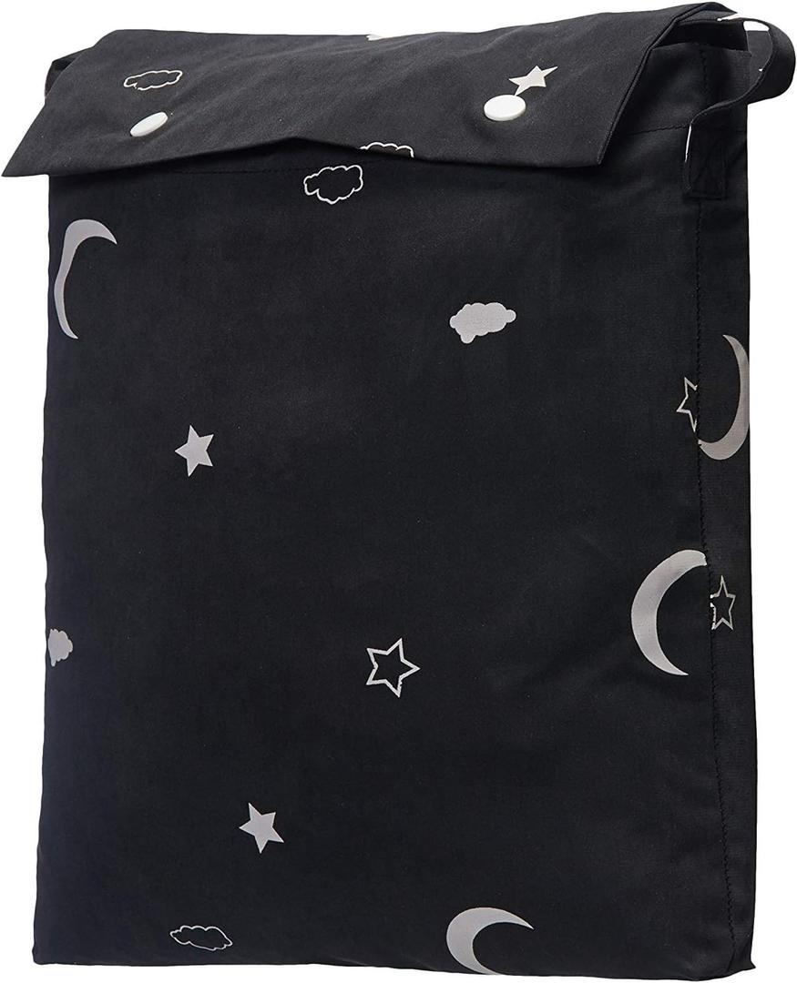 Amazon Basics Portable Room Darkening Blackout Curtain Shade with Suction Cups, Noise Reduction, 50"W x 78"L, Moon and Stars, 1-Pack