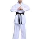 Mahoon Karate Costume for Adult, Deluxe Karate Uniform Set with Belt & Headband for Halloween Party Cosplay Outfit 2XL/3XL