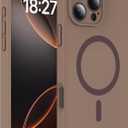 Magnetic for iPhone 16 Pro Case, Compatible with MagSafe, Full Camera Protection, Military-Grade Protection 3.0mm Thicken Silicone Phone Cover for 16 Pro 6.3", Desert Brown