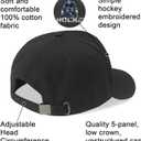 Ice Hockey hat, Hockey Gifts for Boys, Funny Adjustable Embroidered Baseball Cap Black (Black)