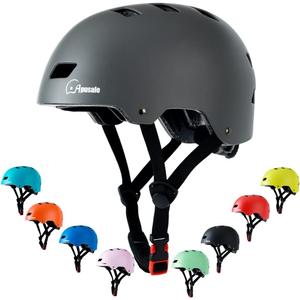 Bike Skateboard Helmet, Adjustable and Multi-Sport for Skate Scooter, 3 Sizes for Adult Youth Kids Toddler, Small
