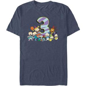 Nickelodeon Men's Big & Tall Rugrats Third Birthday, Navy Blue Heather, Size: 5X-Large
