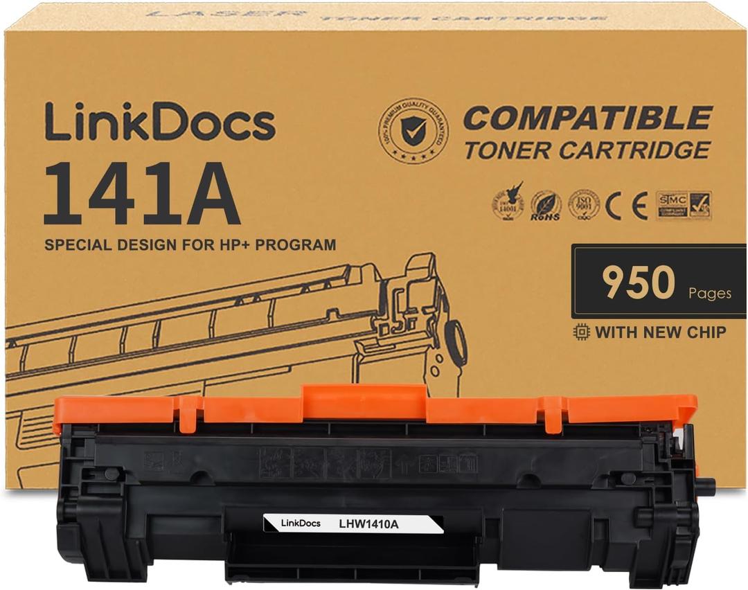 141A Toner Cartridge Special Design for HP+ Program Replacement for HP 141A W1410A Black Toner Cartridge (with New Chip) Used with HP MFP M140w M110w M139w Printer (Black)