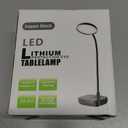 Desk lamps for home office,Black,Battery desk lamp,5W Rechargeable desk lamp,3 Colors,Adjustable brightness,360Gooseneck Hose,Small rechargeable reading lamp,Eye-friendly and Energy Saving (1 Pack)