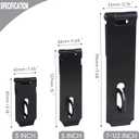 5 x 3 Inch Heavy Duty Door Locks Hasp Latch, Stainless Steel Security Packlock Clasp Hasp Lock Latch for Fence Gate, Gate, Shed Closet Cabinet, Black, 1 Pack