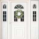 Pinkpum 20'' Eucalyptus Wreath for Front Door, Porch, Window - Green Decor for Home, Farmhouse - Spring, Summer, Fall, All Seasons