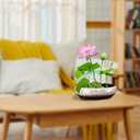 Garden Bowl Planter Water Plant Pot Water Lily Pots Hydroponic Planter Bonsai Pots Garden Decorative Cactus Stand Flower Container Daffodil Pot Bowl (Ivory White)