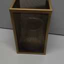 HD Designs Metal with Glass Large Candle Holder, 10 in