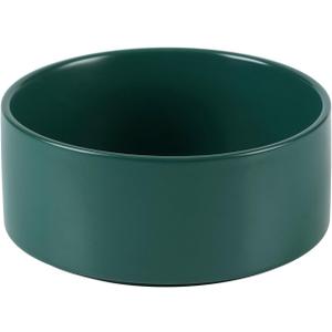 Ceramic 6.1inch Non-Slip Dog Food and Water Bowl for Small & Medium Breed Dogs,Pet Bowl for Replacement, Protects Cervical Spine (Green)