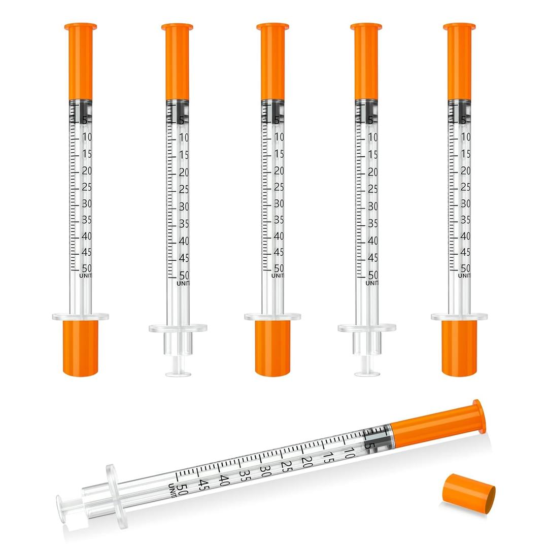 0.5ml/cc 31G 5/16" 8mm Syring, Lab Tools 25 Pack, Disposable Individual Package