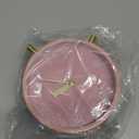 Analog Alarm Clock, 4 inch Super Silent Non-Ticking Small Clock with Night Light, Battery Operated, Simple Design, easy setting for Office, Bedroom, Bedside, Desk, Teens, Elders, Kids, Adult, Pink