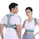 OFIR Upper Back Brace Posture Corrector for Women & Men, Adjustable & Breathable Back Straightener Posture Corrector for Men, Gradually Help Improve Poor Posture Gray, Medium