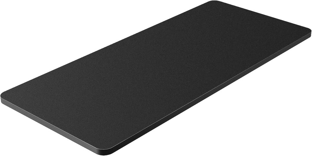 BONTEC Wood Table Top for Electric Standing Desk, 53.5" x 23.6" Solid One-Piece Countertop, Black MDF Desktop for Home Office, Gaming & Commercial Use, Compatible with Adjustable Frames