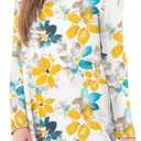 AWULIFFAN Women's Fall Long Sleeve V-Neck T-Shirt Sleepwear Tunic Tops Blouse Shirts (XXL)