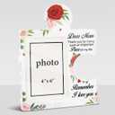 Mom Birthday Gift Photo Frame, Gifts for Mom from Daughter Son, Mothers Day Birthday Christmas Gifts for Mum Acrylic Puzzle Piece Tabletop Display Picture Frames, 4x6 Inches Photo