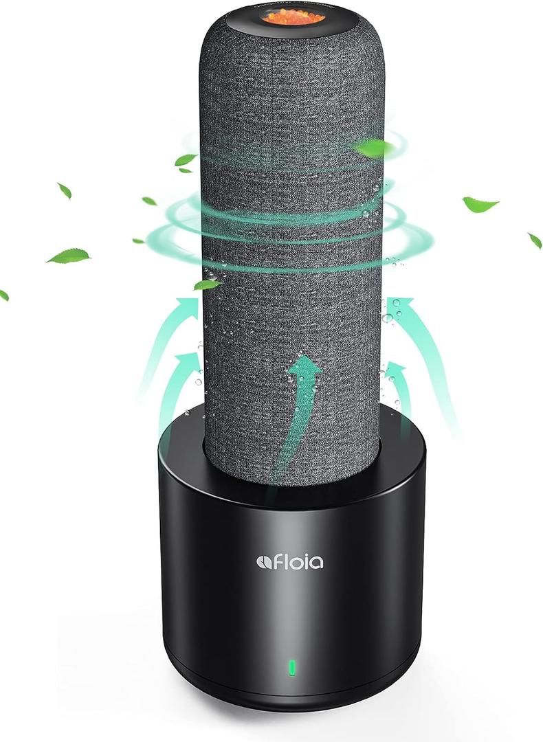 Afloia Mini Dehumidifier, Gun Safe Rechargeable Cordless With Heating Base, Quiet Small Portable for Room Bathroom Closet Car RV Boat, TOPZ 1+1 DG (Dark Grey + Black)