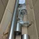 Brushed Nickel 48 to 84 Inch Telescoping Decorative Curtain Rods with Cap Finials (48-84")