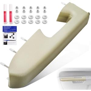 22818467 Door Panel, Front Left Driver Side Door Armrest Repair Kit Compatible with 2010-2014 Chevy Silverado & GMC Sierra 1500 2500HD 3500HD Door Panel with Release Handle Below Arm rest - Tan