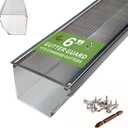 6 Inch Gutter Guard - Heavy Duty 100% Stainless Steel High-Flow Leaf Screen for Debris, Clog & Overflow Protection - Fits K-Style & Half-Round, Screws Included (200 FT, 60 pcs, 6in x 40in)