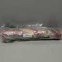 VHC Brands Stratton Primitive Stair Tread Blue Jute Striped Latex Backing Oval Floor Decor 8.5"x27"