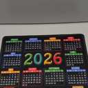 Mouse Pad with Stitched Edge, Computer Mouse Mat with Non-Slip Rubber Base, Mouse Pads for Computers Laptop Mouse 9.6x7.9x0.1 inch, (2026 Calendar Black)