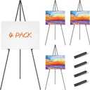 Easel Stand for Display, Aredy 63" Portable Painting Easel, Lightweight Metal Easels for Painting Canvas, Wedding Sign (4 Pack)