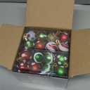 Civaner 48 Pcs Christmas Ball Ornaments 1.2 Inch Red and Green Small Bulbs Hanging Ornament Glittering Elf Xmas Tree Balls for Home Xmas Holiday Party Decorations, 12 Styles